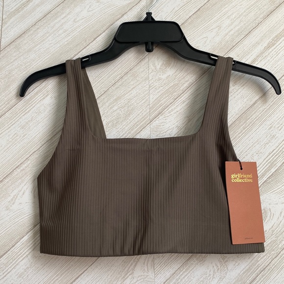 girlfriend collective Other - New Girlfriend Collective ribbed rib Tommy sports bra green